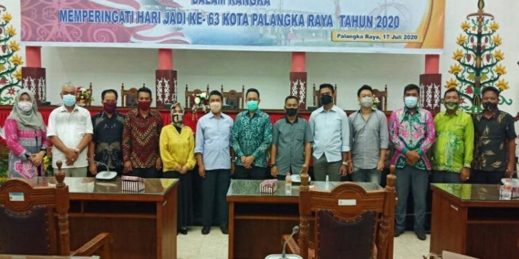 Rombongan anggota DPRD Kabupaten Batola, Kalimantan Selatan berkunjung ke DPRD Kota Palangka Raya, Kamis, (24/9/2020). (ANT)