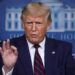 Presiden AS Donald Trump menjawab pertanyaan pada konferensi pers di Gedung Putih di Washington, Amerika Serikat, Jumat (4/9/2020). ANTARA FOTO/REUTERS/Leah Millis/PRAS/djo