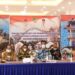 Wakil Bupati Barito Utara Sugianto Panala Putra (Kedua kanan) bersama pejabat lainnya mengikuti rakernas akuntasi dan pelaporan keuangan pemerintah Tahun 2020 secara virtual bersama Menteri Keuangan RI Sri Mulyani bersama kepala daerah lainnya dari rumah jabatan bupati setempat di Muara Teweh, Selasa (22/9/2020).ANTARA/HO-Dinas Kominfosandi Barito Utara.