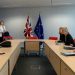Sekretaris Brexit Inggris Stephen Barclay menghadiri pertemuan dengan Kepala negosiator Brexit Uni Eropa Michael Barnier di kantor pusat Komisi Uni Eropa di Brussels, Belgia, Jumat (27/9/2019). (REUTERS/JOHANNA GERON)