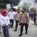 Kapolda Kalteng Irjen Pol Dedi Prasetyo saat berkunjung ke KPU Kotim diterima Ketua KPU Kotim Siti Fathonah Purnaningsih dan komisioner lainnya, Senin (21/9/2020). (ANT)