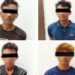 Empat tersangka pelaku pembunuhan terhadap rekan kerja dengan motif pencurian dengan kekerasan. (ANT/IST)