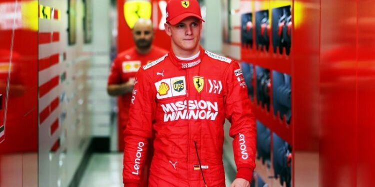 Pebalap Ferrari Mick Schumacher. (REUTERS/Hamad I Mohammed)