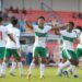 Gelandang tim nasional U-19 Indonesia Beckham Putra (keempat dari kiri) merayakan gol yang dibuat Mochammad Supriadi (ketiga dari kanan) dalam laga uji coba kontra Qatar di Stadion SRC Mladost, Cakovec, Kroasia, Kamis (17/9/2020). Pertandingan itu dimenangkan Indonesia dengan skor 2-1. (PSSI)