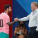 Lionel Messi (kiri) dan Ronald Koeman (kanan). (ANT/IST)
