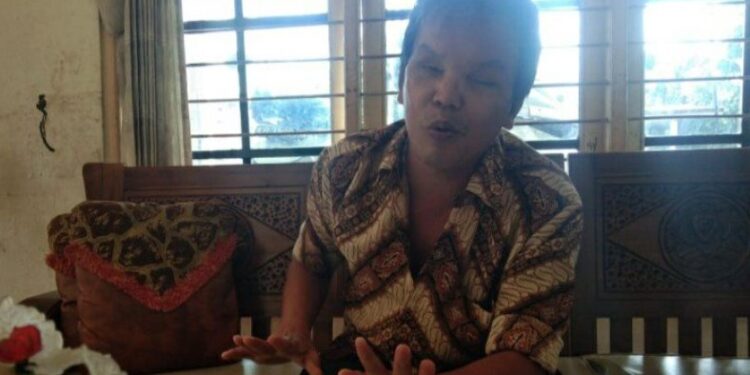 Salah seorang difabel, Masdiansyah saat berada di Palangka Raya, Selasa, (6/10/2020). (ANT)