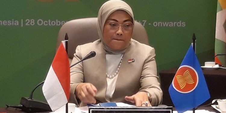 Menteri Ketenagakerjaan (Menaker) Ida Fauziyah secara resmi menjabat Chair of Asean Labour Minister Meeting (ALMM) atau Ketua Menteri Ketenagakerjaan se-ASEAN untuk masa jabatan periode 2020 hingga 2022. (ANT)