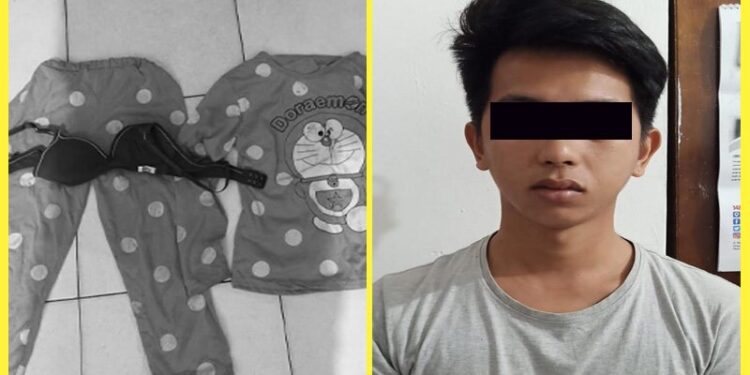 Pelaku terduga persetubuhan anak di bawah umur dan barang bukti saat diamankan di Polres Barut, Kabupaten Barito Utara. (ANT/IST)