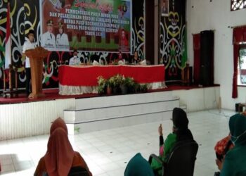 Bupati Seruyan Yulhaidir saat memberikan sambutan di kegiatan pelaksanaan PAUD HI di Kuala Pembuang,Rabu (21/10/2020). (ANT)