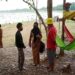 Plt Kepala Dinas Kebudayaan, Pariwisata, Kepemudaan dan Olahraga Barito Utara, Hj Annisa Cahyawati mengunjungi objek wisata Kampung Shinobi yang berada di sebelah kanan Buper Panglima Batur Desa Trahean Kecamatan Teweh Selatan, Senin (5/10/2020). (ANT/IST)