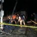 Polisi melakukan olah TKP di lokasi terbakarnya sebuah rumah yang mengakibatkan penghuni rumah meninggal dunia di Desa Sikui Kecamatan Teweh Baru, Jumat (2/10/2020) malam. (ANT/IST)