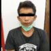 Tersangka persetubuhan anak di bawah umur Hongki (24) warga Kabupaten Barito Utara diamankan beserta barang buktinya ketika berada di Mapolres setempat, Senin (26/10/2020). (ANT/IST)