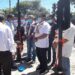 Cawagub Kalteng nomor urut 2 Edy Pratowo menjalani prosesi mamapas saat tiba di Kuala Kurun, Rabu (14/10/2020).