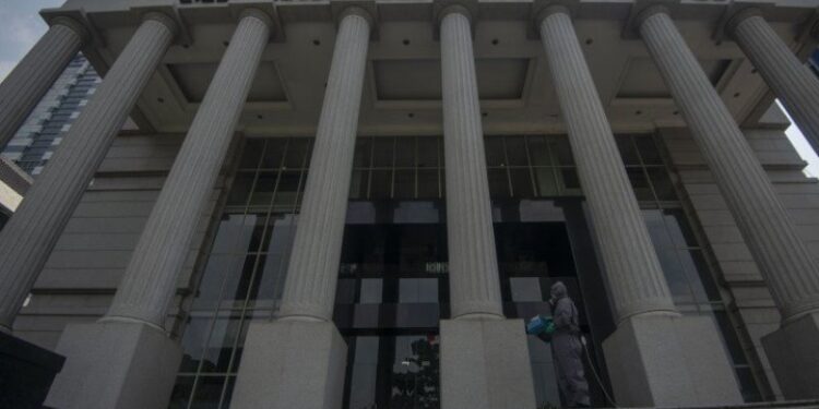 Gedung Mahkamah Konstitusi (MK), Jakarta, Jumat (24/7/2020). (ANT)