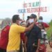 Tim Gugus Tugas Percepatan Penanggulangan COVID-19 Kecamatan Patangkep Tutui deklarasikan pencegahan COVID-19 sekaligus pembagian masker di lokasi Objek Wisata Puncak Teletorobalo di Desa Lalap, Minggu, (15/11/2020). (ANT)
