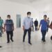 Bupati H Nadalsyah didampingi Sekda H Jainal Abidin, Kadis PUPR M Iman Topik dan Direktur RSUD Dwi Agus Setijowati serta pejabat teknis PUPR melakukan pengecekan bangunan gedung isolasi bagi pasien COVID-19, yang berada di belakang rusunawa kawasan RSUD Mara Teweh, Minggu (8/11/2020). (ANT/IST)
