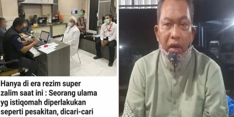 Salah satu tangkapan layar di medsos terkait ujaran kebencian (kiri) yang diduga disebarkan oleh oknum MUI Kota Palangka Raya dengan inisial RK belum lama ini. (ANTARA/HO-Humas Polda Kalteng).