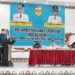 Camat Kurun Yuelis Untung (kiri) menyampaikan laporan saat musrenbang tingkat kecamatan, di GPU Damang Batu, Kamis (11/2/2021). (Foto : MN-3)