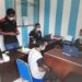 S menjalani pemeriksaan oleh polisi, di Mapolres Gumas, Selasa (27/4/2021). (MN-3)