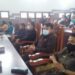 Legislator Kabupaten Gumas Pebrianto (kanan kedua) dan lainnya saat rapat paripurna di Kuala Kurun, Senin (14/6/2021). (ANT/IST)