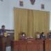 Ketua Bapemperda DPRD Gumas evandi saat laporan terhadap empat buah Raperda (IST)