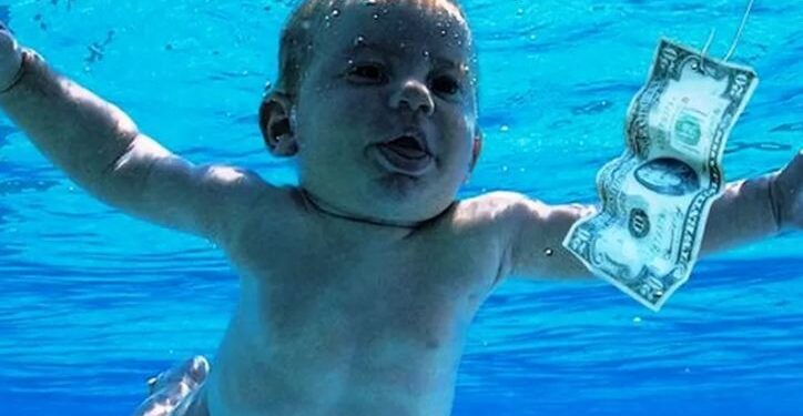 Sampul album "Nevermind" (1991) grup band grunge Nirvana (Spotify.com)