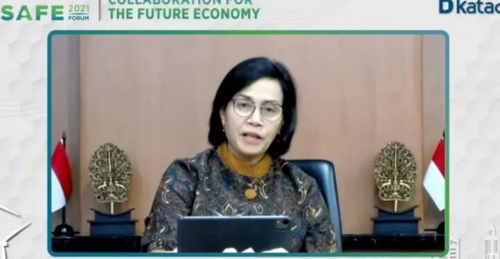 Menteri Keuangan (Menkeu) Sri Mulyani . (ANT/Agatha Olivia)
