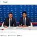 CEO PSG, Nasser Al-Khelaifi (kanan) dan Lionel Messi. (Tangkapan layar Twitter PSG)