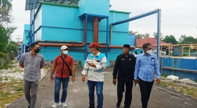 Rombongan Komisi IV DPRD Kotawaringin Timur saat kunjungan kerja ke PDAM Tirta Mentaya Sampit, Selasa (3/8/2021).(ANT/IST)