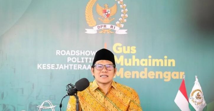 Wakil Ketua DPR Abdul Muhaimin Iskandar melakukan Roadshow Politik Kesejahteraan dengan warga Kalimantan Selatan secara virtual, Kamis (12/8/2021). ANT/IST/HO-DPR.