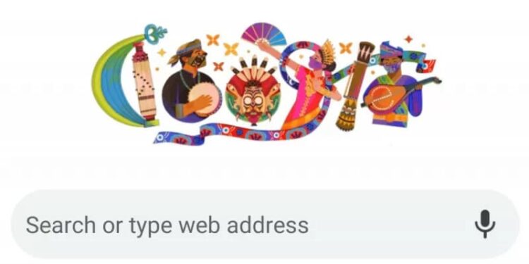Ilustrasi Google Doodle di HUT ke-76 Kemerdekaan Republik Indonesia (MASAPNEWS/Tangkapan layar)