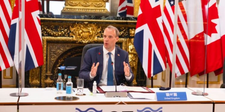 Menteri Luar Negeri Inggris Dominic Raab. (HO-Kedubes Inggris Jakarta)