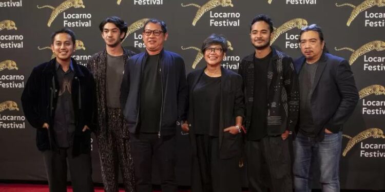 Seperti Dendam film delegation, at the 74 Locarno Film Festival, Red Carpet, Locarno, Monday 9 August 2021. ( Â© Locarno Film Festival/Ti-Press/Marco Abram/ANT)