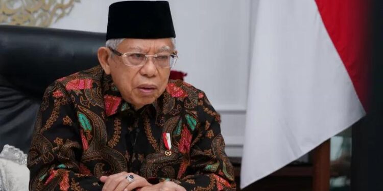Wakil Presiden RI Ma’ruf Amin menyampaikan pidato kunci pada acara Muktamar V Majelis Upaya Kesehatan Islam Seluruh Indonesia (MUKISI) secara daring dari kediaman resmi wapres di Jakarta, Sabtu (21/8/2021). (MASAPNEWS/ANT/HO-Asdep KIP Setwapres)