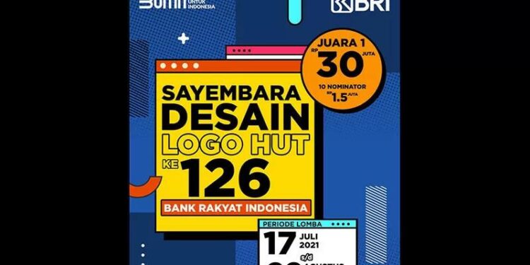 Poster sayembara desain logo HUT ke-126 BRI. (MASAPNEWS/ANT/HO-BRI/pri)