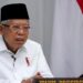 Wakil Presiden Ma’ruf Amin memberikan sambutan di acara Studium Generale Universitas Nahdlatul Ulama Surabaya melalui konferensi video dari kediaman resmi wapres di Jakarta, Sabtu (28/8/2021). (MASAPNEWS/ANT/HO-Asdep KIP Setwapres)