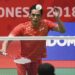 Dokumentasi - Ukun Rukaendi saat menghadapi pebulutangkis India Manoj Sarkar pada semifinal tunggal perorangan putra Asian Para Games 2018 di Istora Senayan, Jakarta, Jumat (12/10/2018). (MASAPNEWS/ANT/Hafidz Mubarak A)