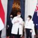 Menteri Luar Negeri Australia Marise Payne (kiri) berbincang dengan Menlu Retno Marsudi usai pertemuan menlu dan menhan Indonesia-Australia di Jakarta, Kamis (9/9/2021). (MASAPNEWS/ANT/HO-Kemlu RI)