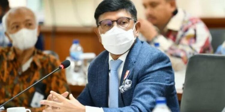 Menteri Komunikasi dan Informatika Johnny G. Plate saat rapat dengan DPD RI, Selasa (21/9/2021). (MASAPNEWS/kominfo.go.id)