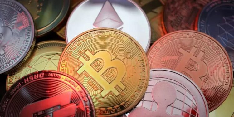 Representasi mata uang kripto termasuk Bitcoin, Dash, Ethereum, Ripple dan Litecoin terlihat dalam gambar ilustrasi yang diambil 2 Juni 2021. (MASAPNEWS/ANT/REUTERS/Florence Lo/Illustrasi)