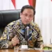 Ketua Umum PP PBSI Agung Firman Sampurna saat menjelaskan rencana pelaksanaan Indonesia Badminton Festival 2021 di Bali, Jumat. (dokumentasi PP PBSI)