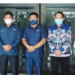 Wakil Ketua II DPRD Kabupaten Kotawaringin Timur Hairis Salamad (tengah) menerima kunjungan rombongan DPRD Kabupaten Katingan, Kamis (21/10/2021). (ANT/IST)