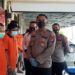 Kapolres Gumas AKBP Irwansah dan jajaran menanyakan sejumlah hal kepada para tersangka narkoba, saat press release di Mapolres setempat, Rabu (6/10/2021). (MASAPNEWS/GCM)