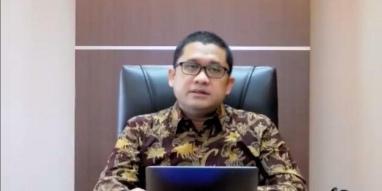 Kepala Badan Kebijakan Fiskal (BKF) Kementerian Keuangan (Kemenkeu) Febrio Kacaribu dalam taklimat media secara daring di Jakarta, Jumat (01/10/2021). (MASAPNEWS/ANT)
