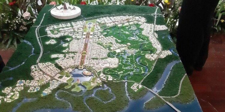 Dokumentasi - Gagasan desain Nagara Rimba Nusa ditetapkan sebagai pemenang terbaik pertama Sayembara Gagasan Desain Kawasan Ibukota baru Negara atau IKN oleh Kementerian PUPR di Jakarta, Senin (23/12/2019). (MASAPNEWS/ANT)