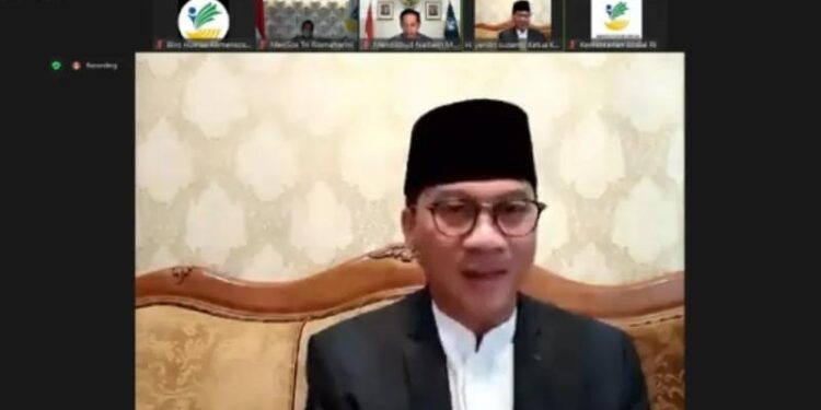 Ketua Komisi VIII DPR RI Yandri Susanto dalam konferensi pers peluncuran Pejuang Muda Kampus Merdeka secara daring yang diikuti dari Jakarta, Jumat (17/9/2021). (MASAPNEWS/ANT/Tangkapan layar)