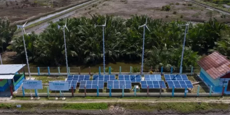Landskap sebuah kampung iklim yang memanfaatkan angin dan matahari sebagai sumber energi terbarukan. (MASAPNEWS/ANT/HO-Pertamina)