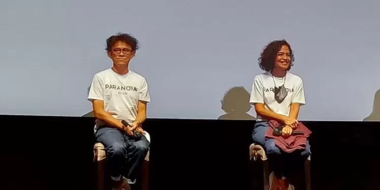 Jumpa pers pemutaran perdana film "Paranoia" di Epicentrum XXI, Jakarta, Kamis (4/11/2021) (MASAPNEWS/ANT)