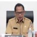 Menteri Dalam Negeri (Mendagri) Muhammad Tito Karnavian dalam Rapat Koordinasi (Rakor) Evaluasi Penyerapan Anggaran Daerah Tahun 2021, Senin (22/11/2021). (ANT)