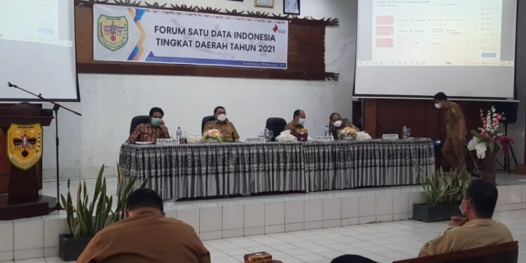 Suasana Forum Satu Data Indonesia Tingkat Daerah di Kuala Kurun, Selasa (30/11/2021). (MASAPNEWS/GCM)